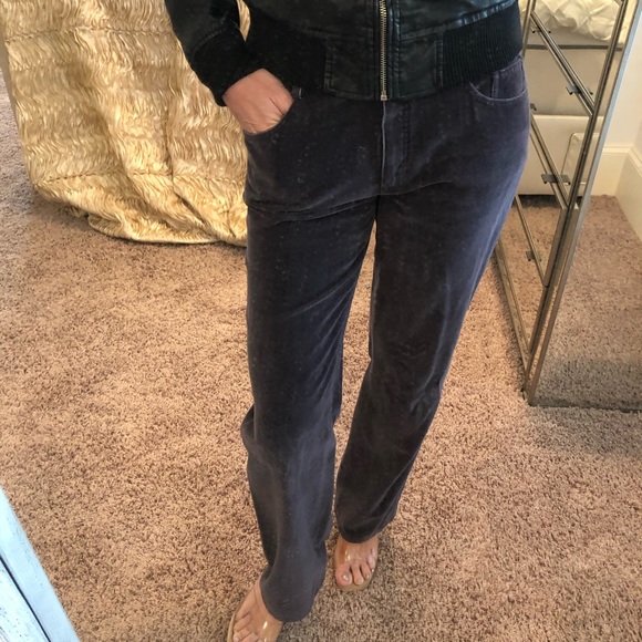 $1500 Chanel Velvet Pants Jeans Size 40 US 6 - Picture 2 of 8